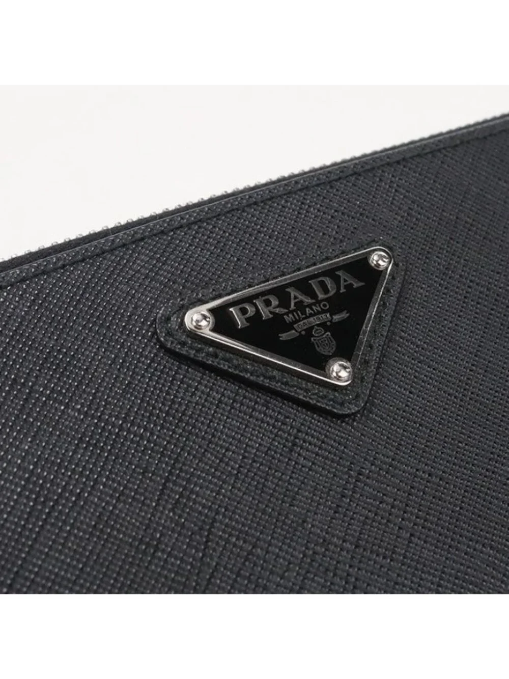 Prada Saffiano Leather Clutch Calfskin
